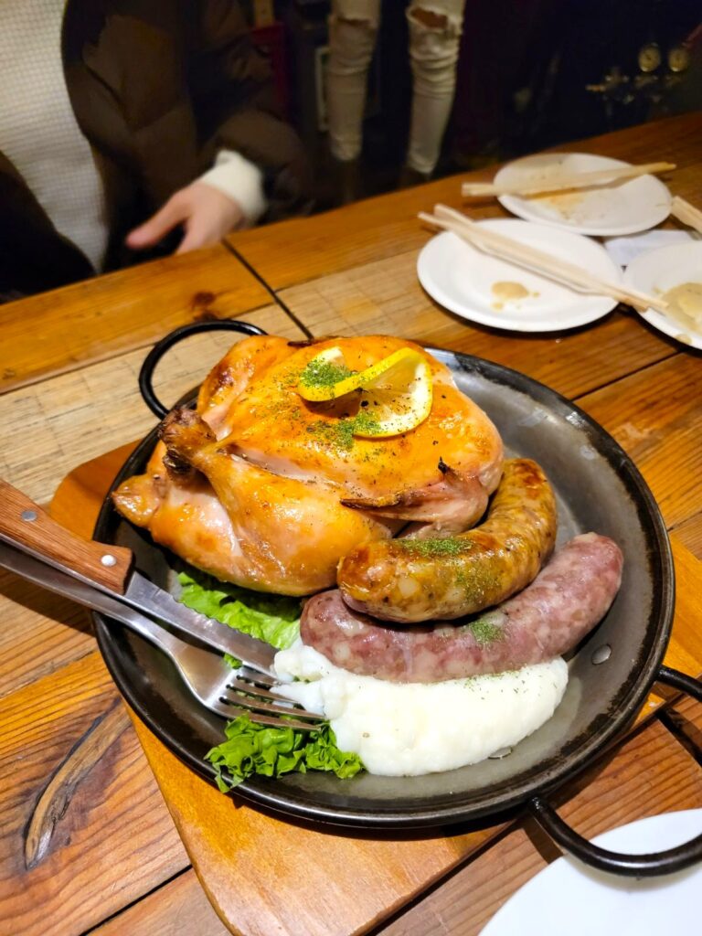 ブタバコ忘年会の黄金のローストチキン🐔